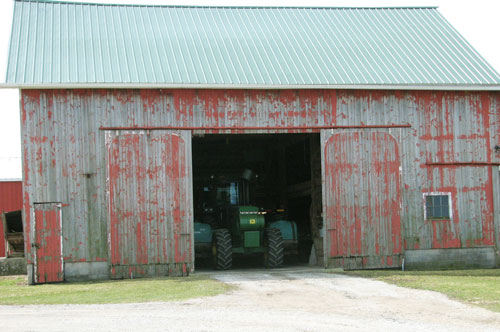 Barn and Tractor
